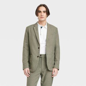 Houston White Adult Textured Blazer Dark Green Small